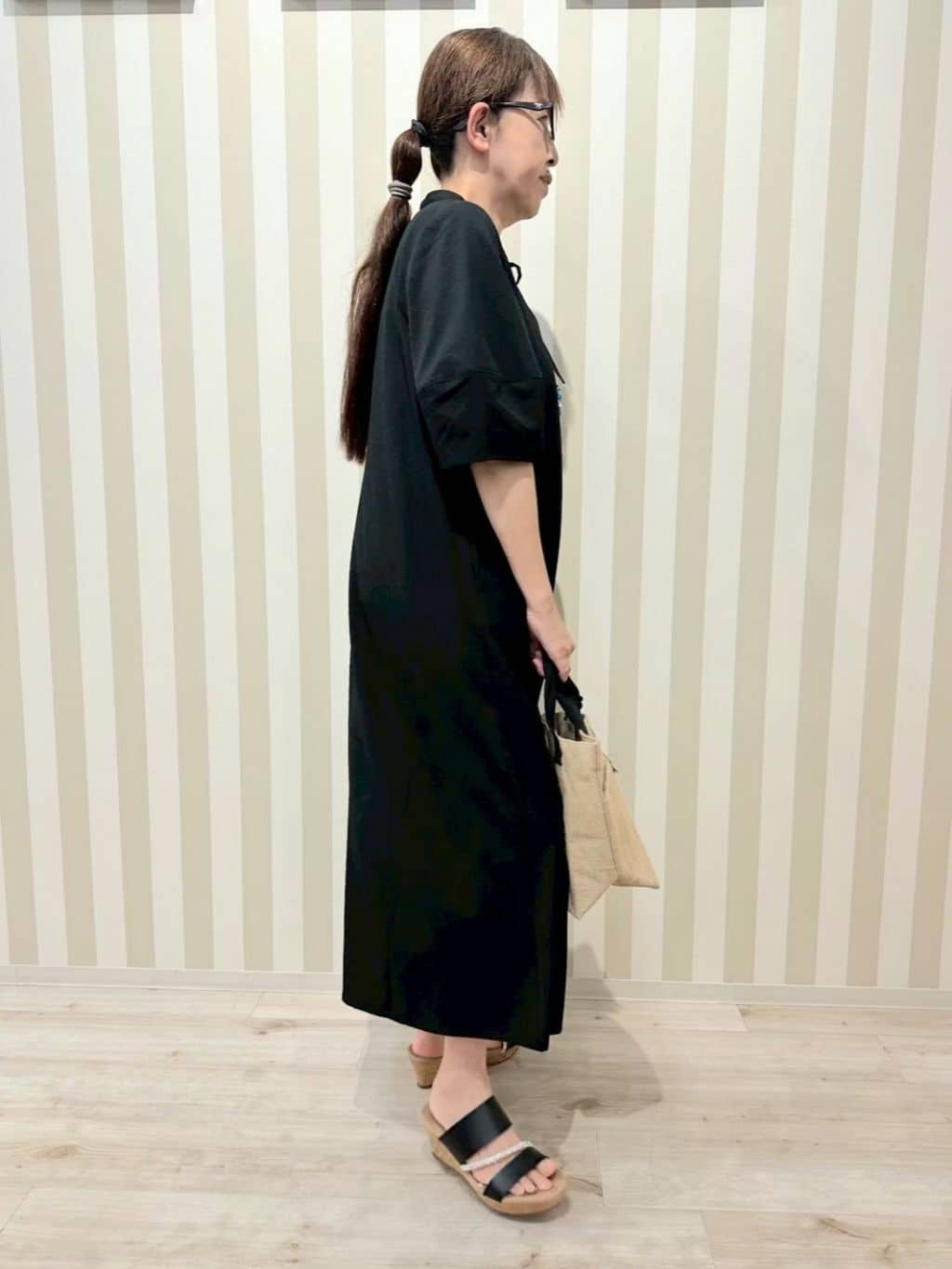 nonaさんの「SHOO･LA･RUE｜◆一枚で着映え お袖ランタンワンピース」を使ったコーディネート
