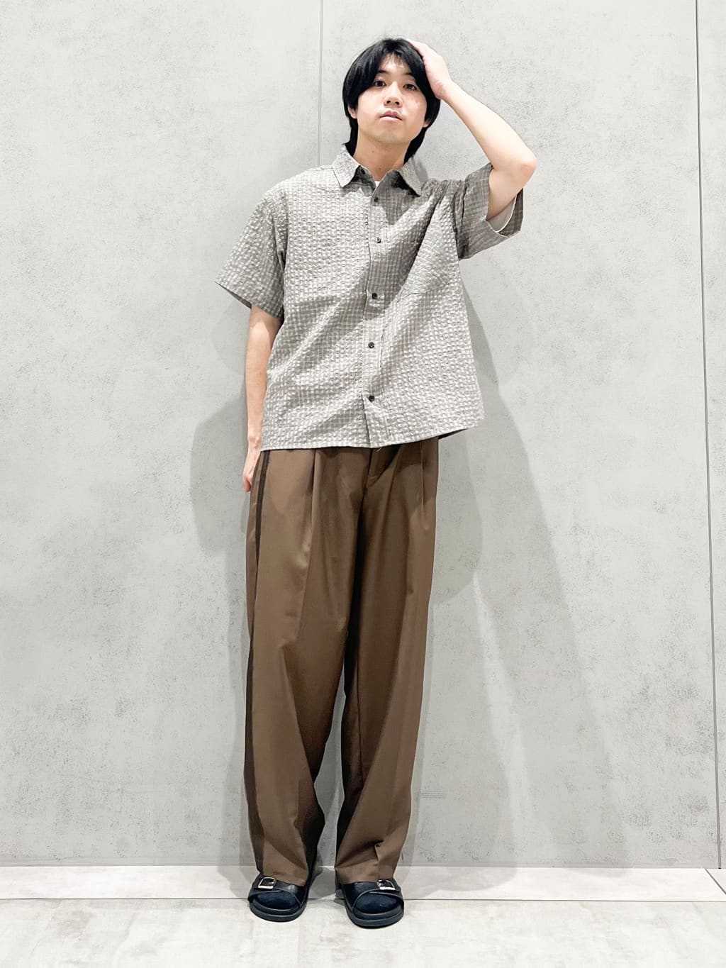 SHI-MAさんの「THE SHOP TK｜パーフェクテックリンクス半袖Tシャツ 【接触冷感／吸水速乾／UVカット／洗濯機OK】」を使ったコーディネート