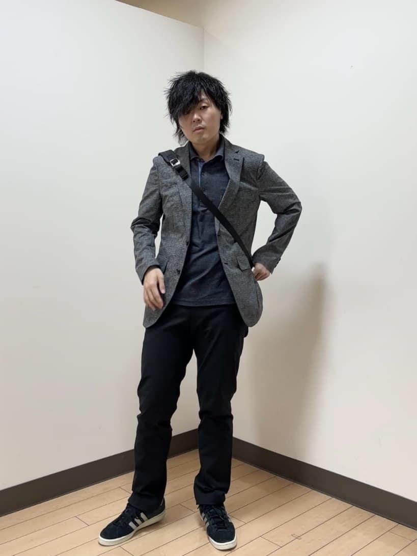 あきやまさんの「TAKEO KIKUCHI｜【抗菌防臭】COOL DOTS（R）ドビープリント ジャケット」を使ったコーディネート
