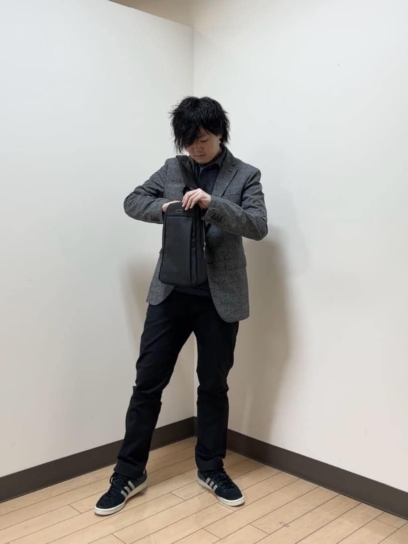 あきやまさんの「TAKEO KIKUCHI｜【抗菌防臭】COOL DOTS（R）ドビープリント ジャケット」を使ったコーディネート