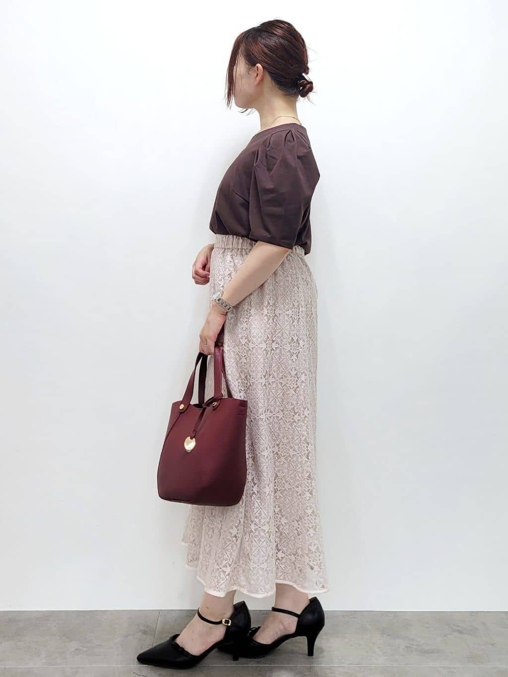 kinaさんの「index｜《7色展開／XS-LLサイズ》多機能タックスリーブトップス【汗ジミ防止／吸水速乾／接触冷感／UVケア」を使ったコーディネート
