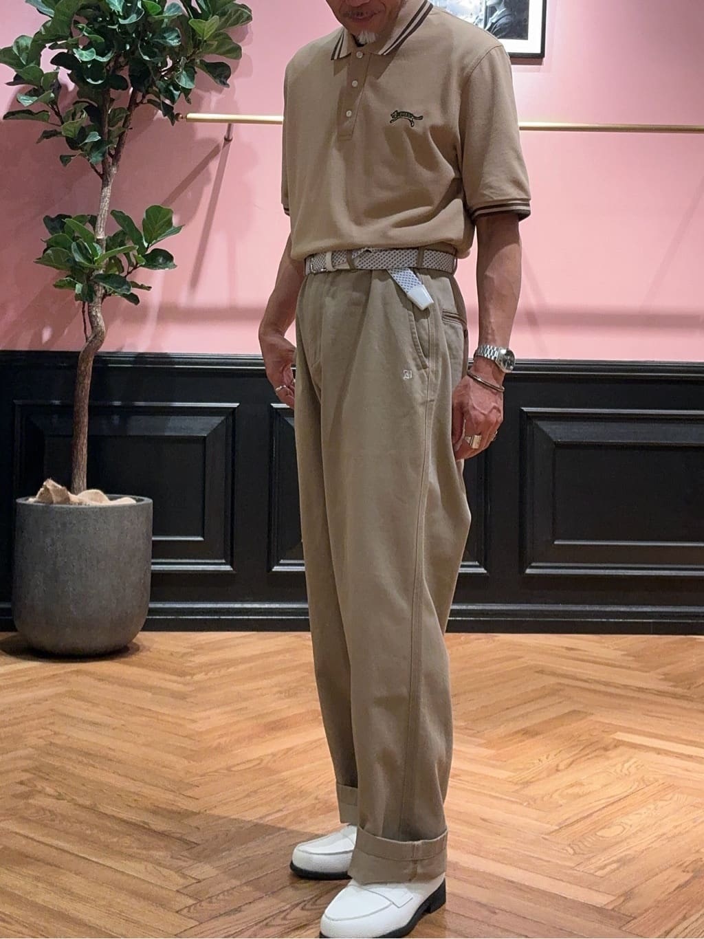 torigoeさんの「DRESSTERIOR｜ストレッチメッシュベルト」を使ったコーディネート