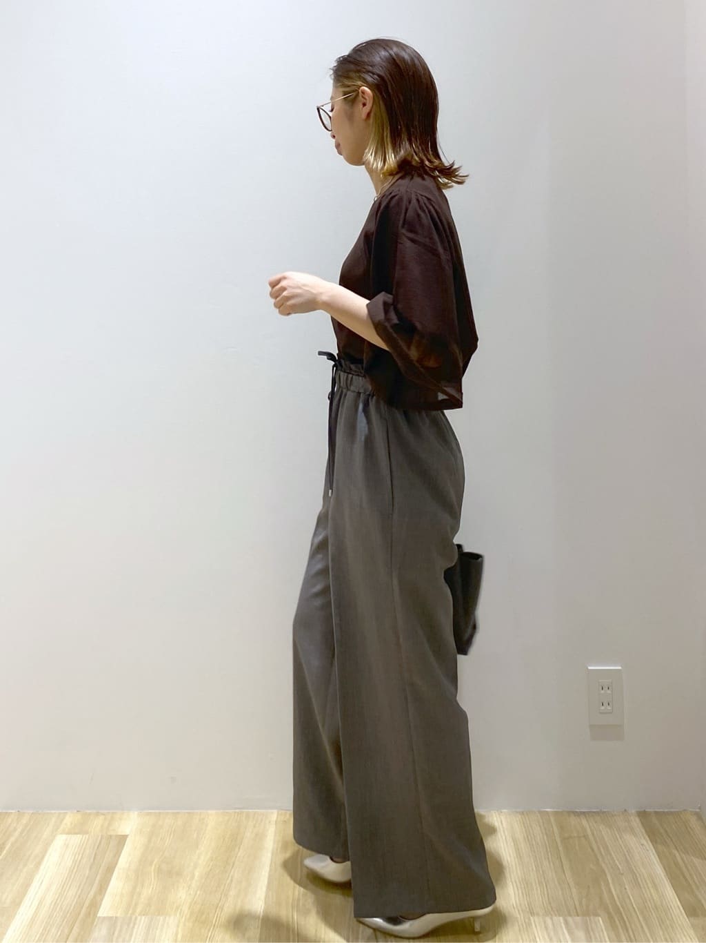 えりさんの「OPAQUE.CLIP｜《5色展開》シアーフレアスリーブニット【洗濯機洗い可】」を使ったコーディネート
