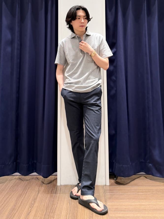 Tightさんの「THE SHOP TK｜【オールシーズン穿ける！】7DAYSストレッチへリンボンパンツ　ON&hArr;OFF兼用」を使ったコーディネート