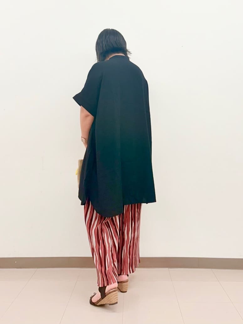 haruさんの「SHOO･LA･RUE｜【洗濯機可/柄が選べる】さらさら楽ちん プリーツ ワイドパンツ」を使ったコーディネート