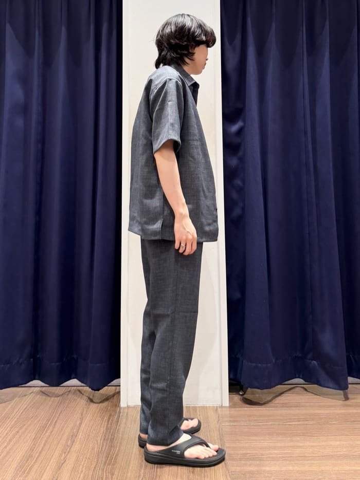 Tightさんの「THE SHOP TK｜◆リネンライク半袖シャツ セットアップ可」を使ったコーディネート