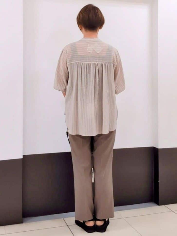じゅりさんの「Reflect｜【マシンウォッシュ可】リネンライクフレアパンツ」を使ったコーディネート