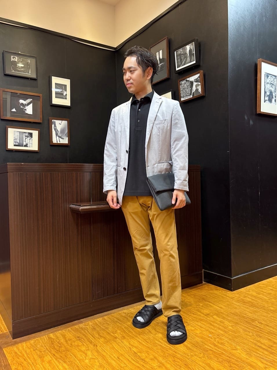 KEIさんの「TAKEO KIKUCHI｜【抗菌防臭／9色5サイズ展開】ハニカムメランジ ポロシャツ」を使ったコーディネート