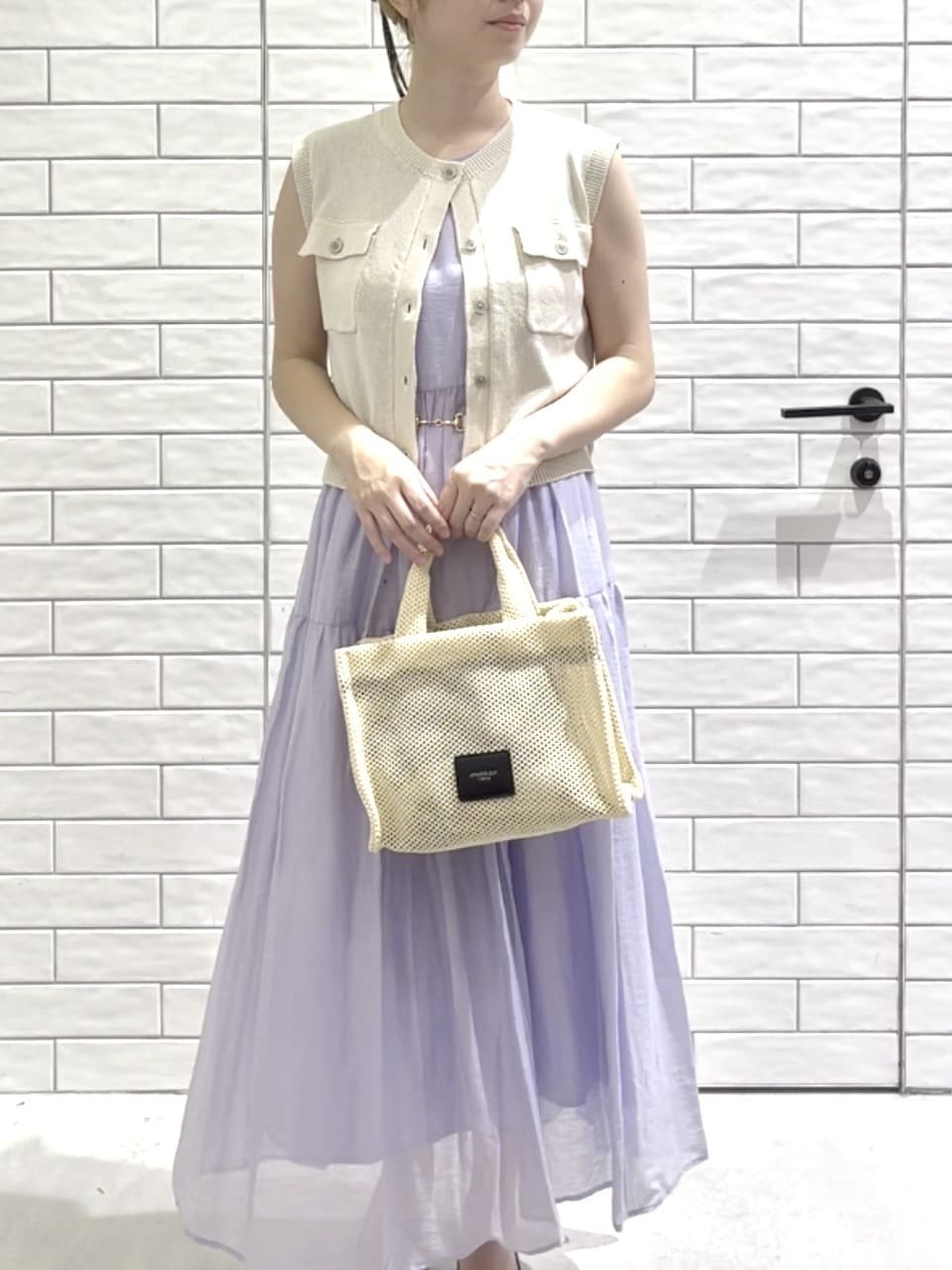 しおりさんの「OPAQUE.CLIP｜ダブルポケットニット【洗濯機洗い可】」を使ったコーディネート