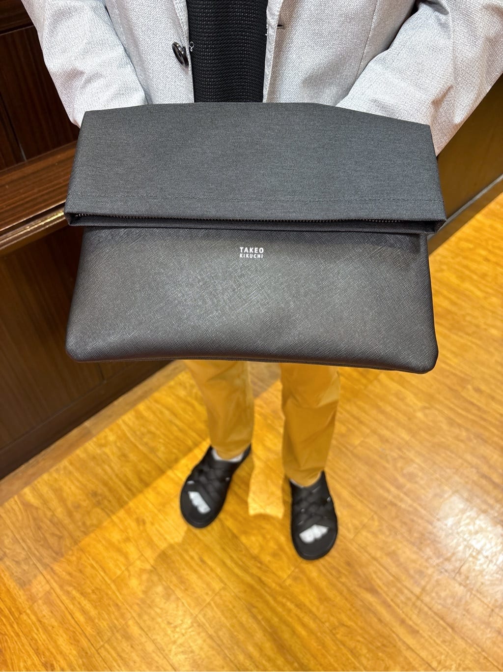 KEIさんの「TAKEO KIKUCHI｜【抗菌防臭／9色5サイズ展開】ハニカムメランジ ポロシャツ」を使ったコーディネート