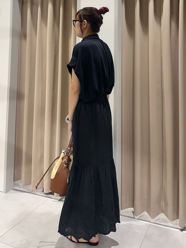 cottonさんの「THE SHOP TK｜コットンライクブラウス【接触冷感/洗濯機OK/UV/セットアップ可】」を使ったコーディネート