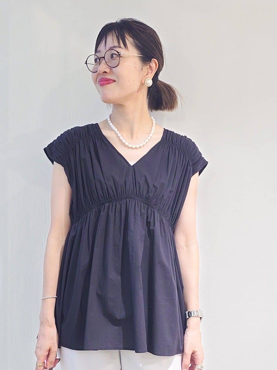 MUTSUKOさんの「UNTITLED｜【セレモニー】淡水パールショートネック」を使ったコーディネート