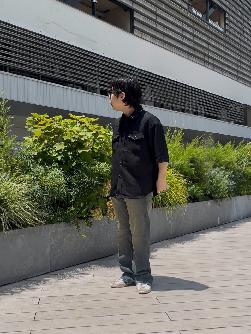 taigaさんの「tk.TAKEO KIKUCHI｜ウェスタンスタッズシャツ」を使ったコーディネート