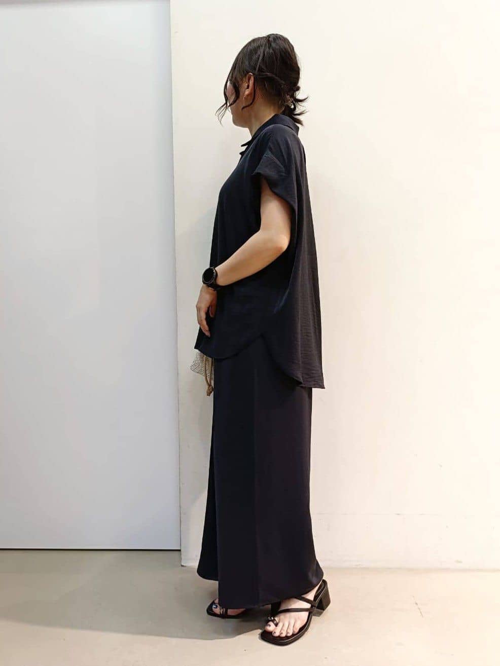 あんさんの「THE SHOP TK｜コットンライクブラウス【接触冷感/洗濯機OK/UV/セットアップ可】」を使ったコーディネート