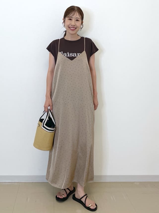 Akiさんの「OPAQUE.CLIP｜ロゴフレンチスリーブニット【洗濯機洗い可／UV／接触冷感／抗ピル】」を使ったコーディネート