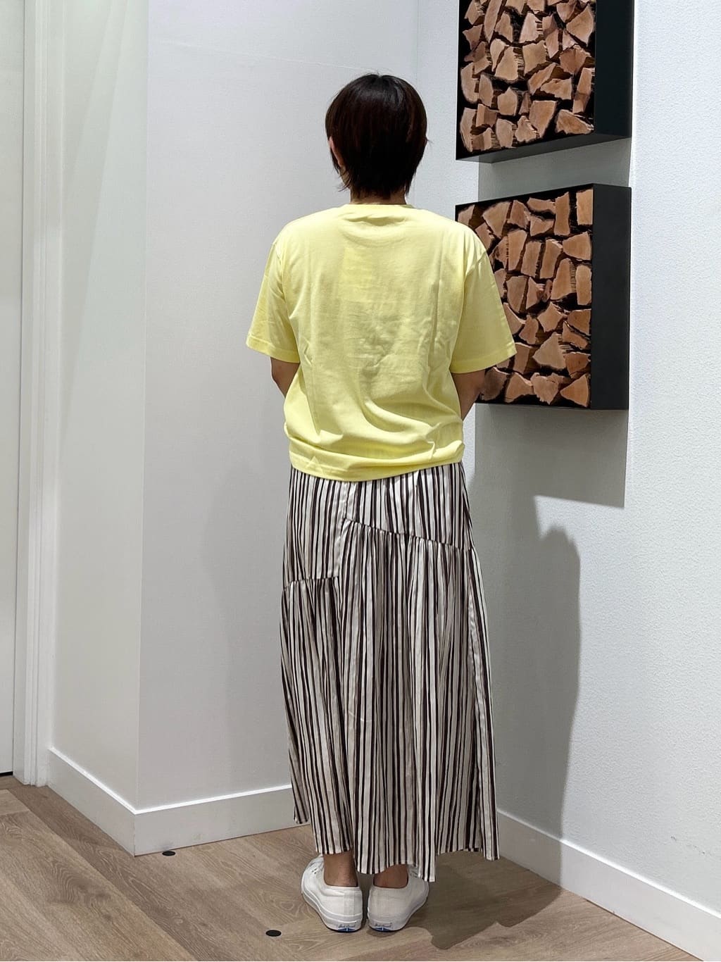 rairaiさんの「Dessin｜【洗える】オーガニックコットンロゴTシャツ」を使ったコーディネート