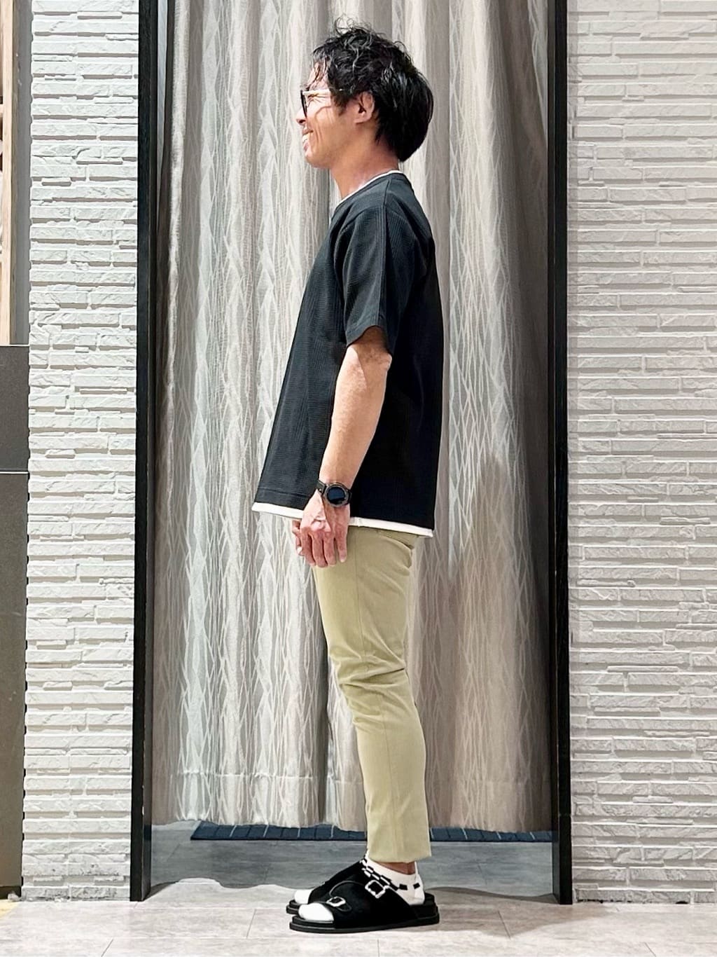 KENJI Iさんの「THE SHOP TK｜ランダムワッフル半袖Tシャツ 【洗濯機ＯＫ】」を使ったコーディネート