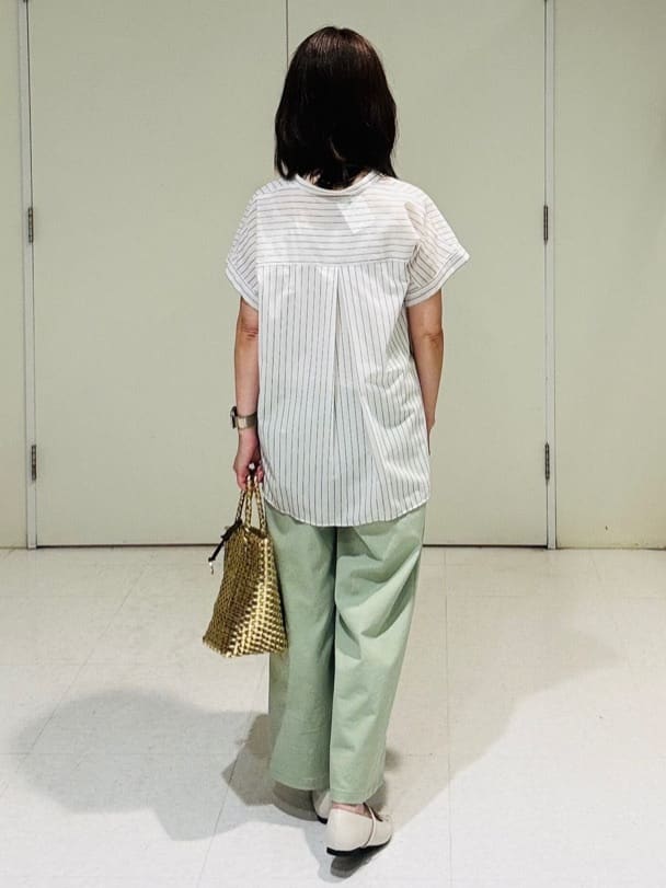 makiさんの「UNTITLED｜【洗える/スキッパー】フレンチスリーブシアーブラウス」を使ったコーディネート