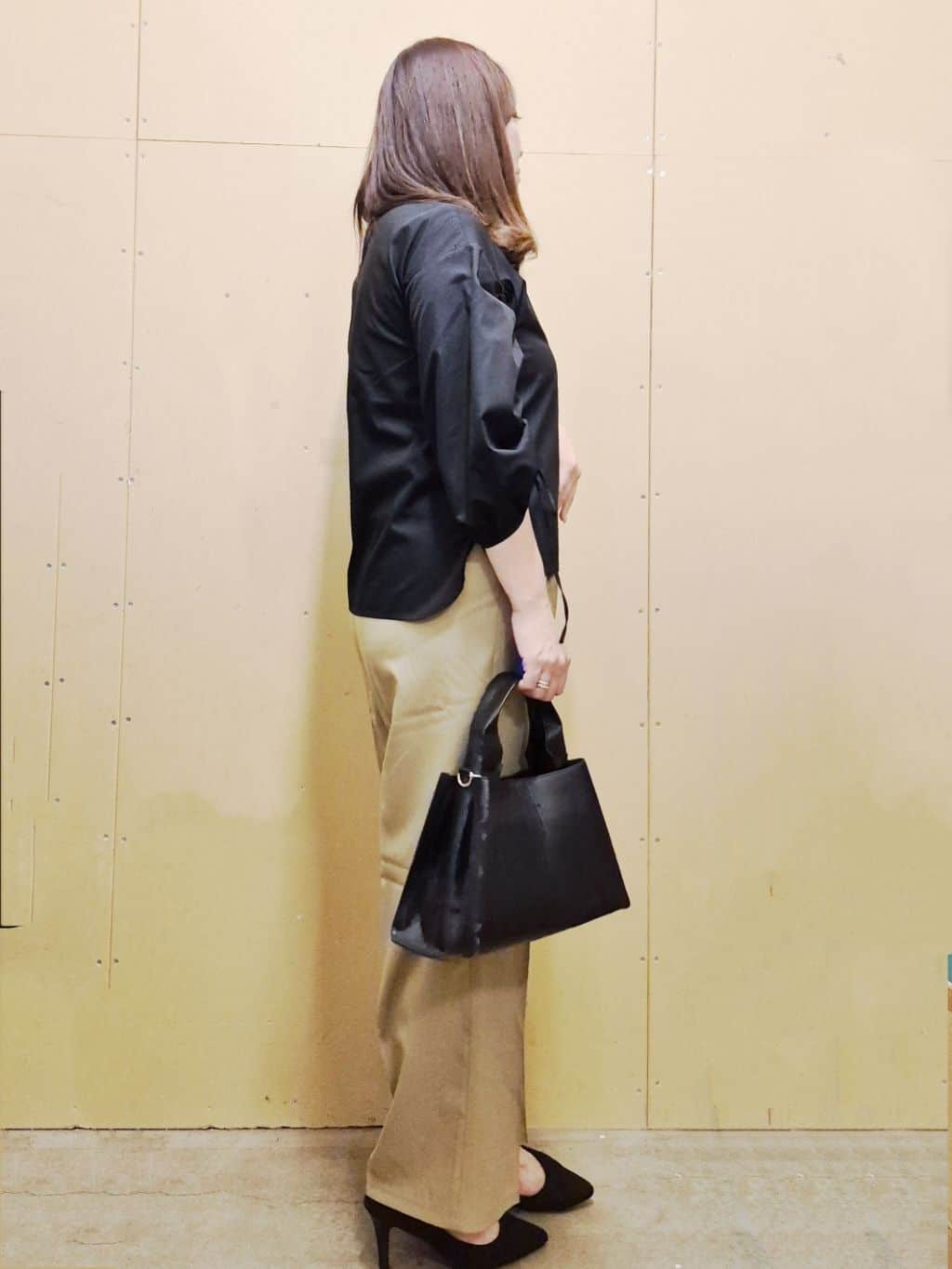 ひさえさんの「THE SHOP TK｜麻調ピンタックワイドパンツ【洗濯機OK】」を使ったコーディネート