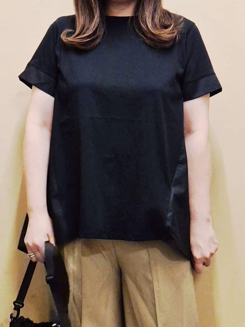 ひさえさんの「THE SHOP TK｜麻調ピンタックワイドパンツ【洗濯機OK】」を使ったコーディネート