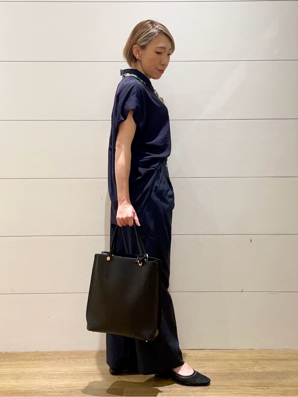 Ryoさんの「THE SHOP TK｜コットンライクブラウス【接触冷感/洗濯機OK/UV/セットアップ可】」を使ったコーディネート