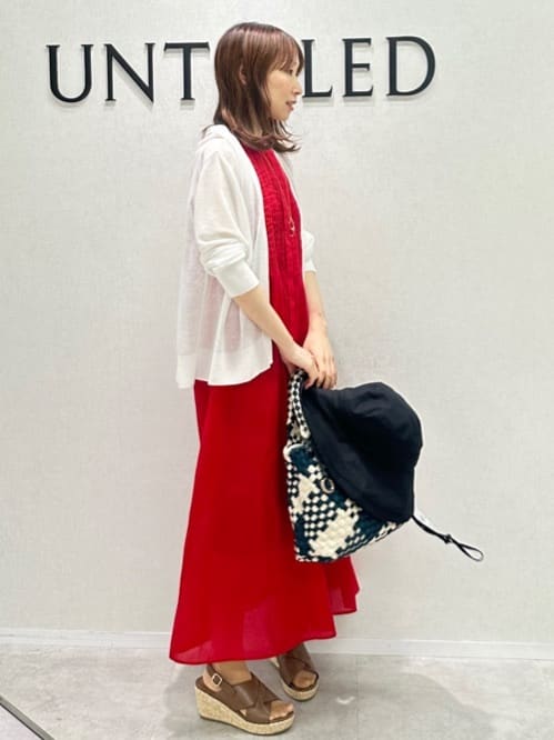 Miwaさんの「UNTITLED｜◆【シアー/前開き/夏ワンピ】コットンピンタックワンピース」を使ったコーディネート