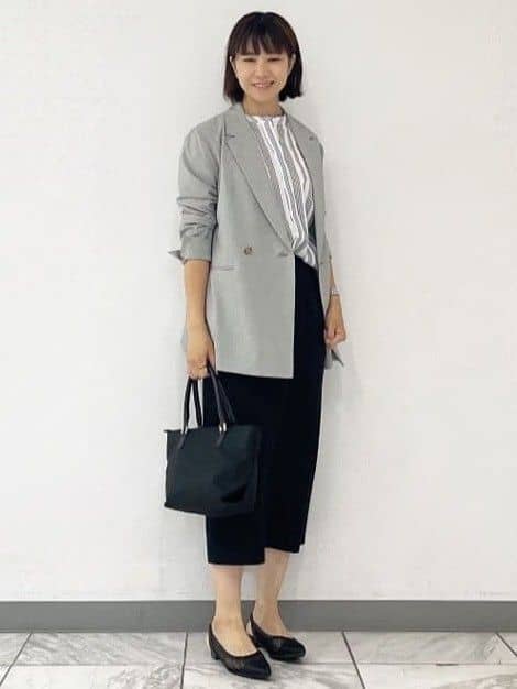 nekoさんの「Reflect｜【洗える】ドビーストライプブラウス」を使ったコーディネート