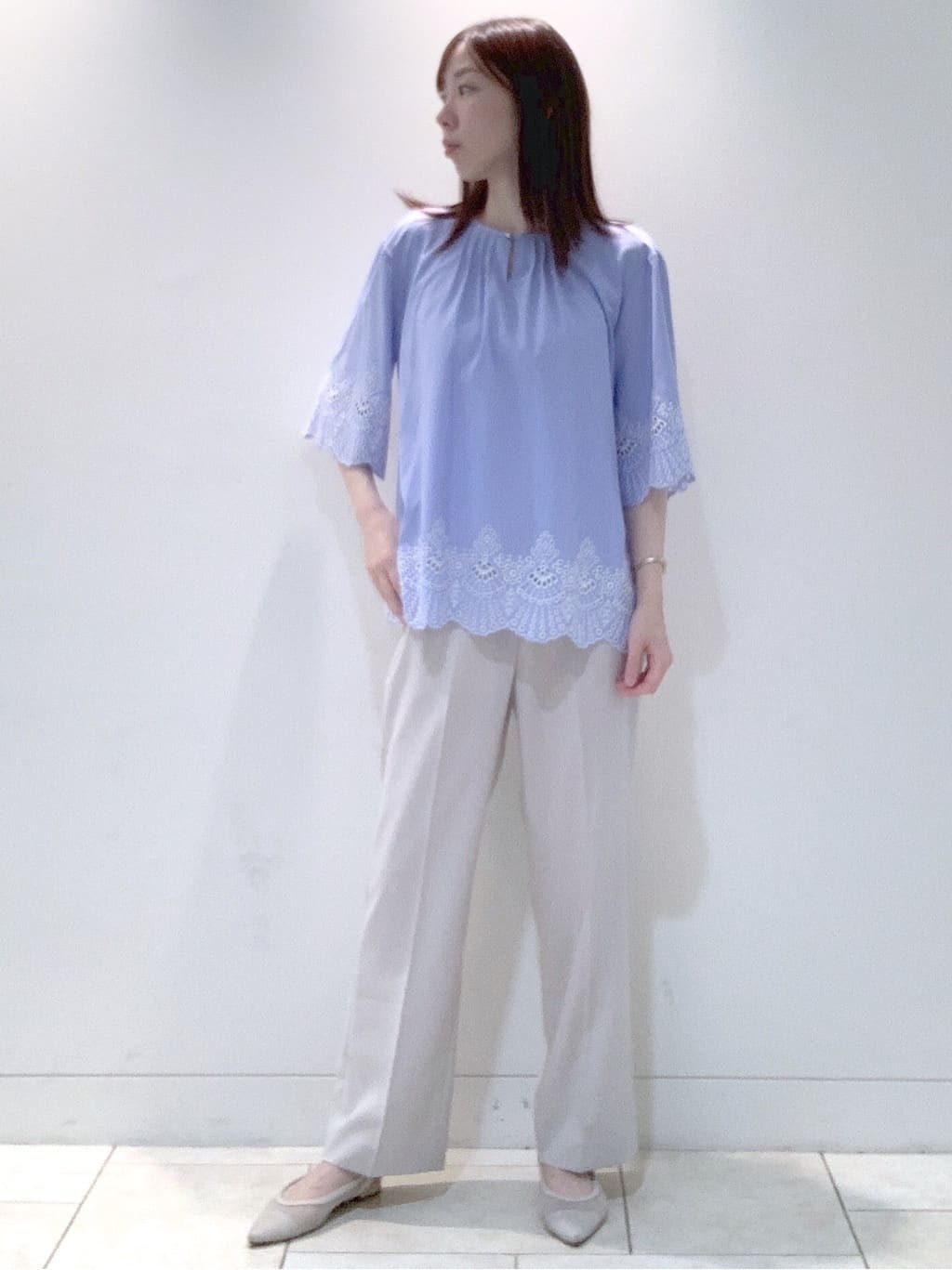 ヤマグチさんの「Reflect｜【マシンウォッシュ可】リネンライクフレアパンツ」を使ったコーディネート