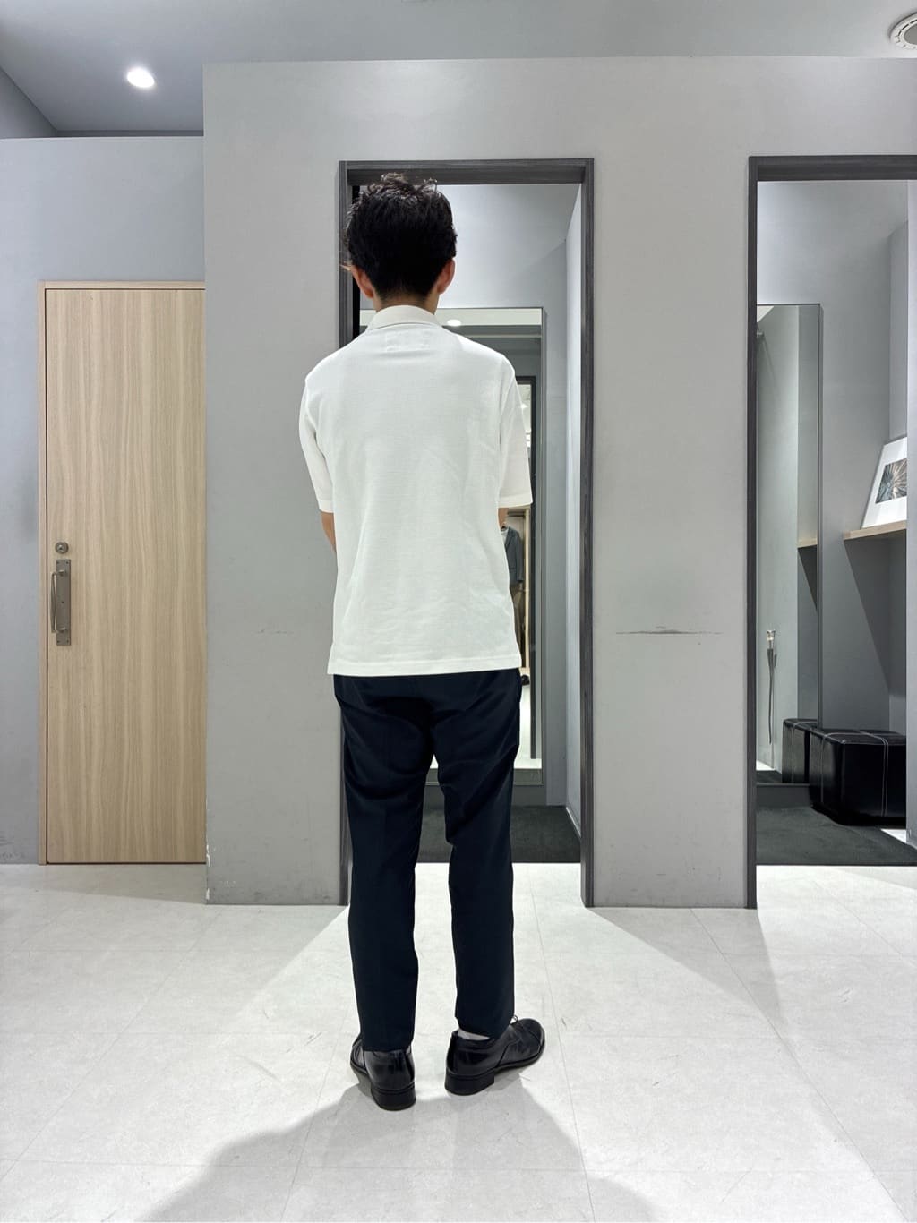わいずみさんの「TAKEO KIKUCHI｜【抗菌防臭／9色5サイズ展開】ハニカムメランジ ポロシャツ」を使ったコーディネート
