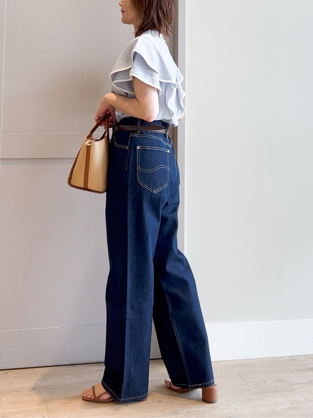 yamakoさんの「grove｜【Lee&times;grove別注】STRAIGHT DENIM PANTS」を使ったコーディネート