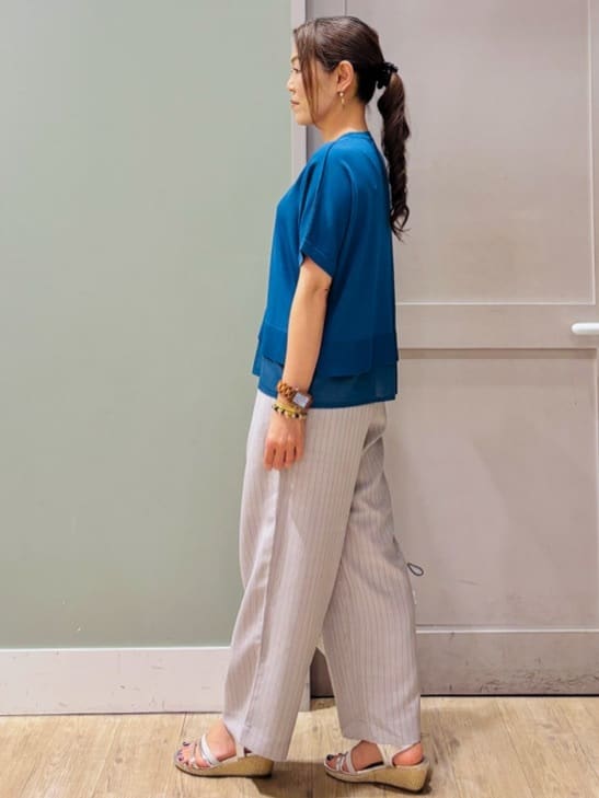 Komi☆さんの「grove｜ロープベルトで差がつく 洗練リラックスパンツ」を使ったコーディネート