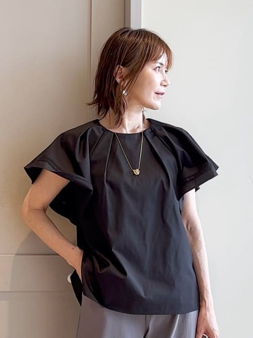 yamakoさんの「grove｜低身長さん向け－3cm丈【接触冷感】サマーハイパーストレッチテーパードパンツ」を使ったコーディネート