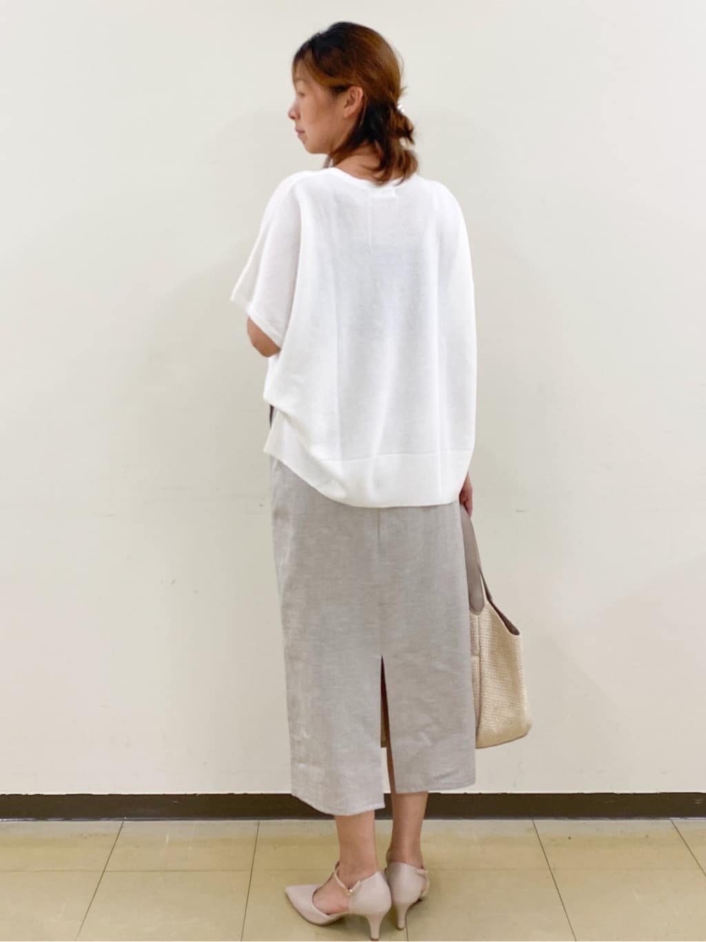 miさんの「index｜《5色展開／S-LLサイズ》リラクシーメッシュニット【洗濯機洗い可】」を使ったコーディネート