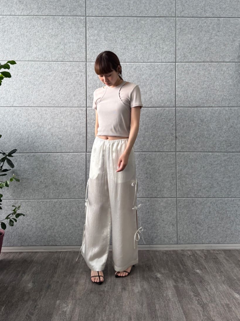 designer yukaさんの「CODE A｜ribbon easy pants」を使ったコーディネート