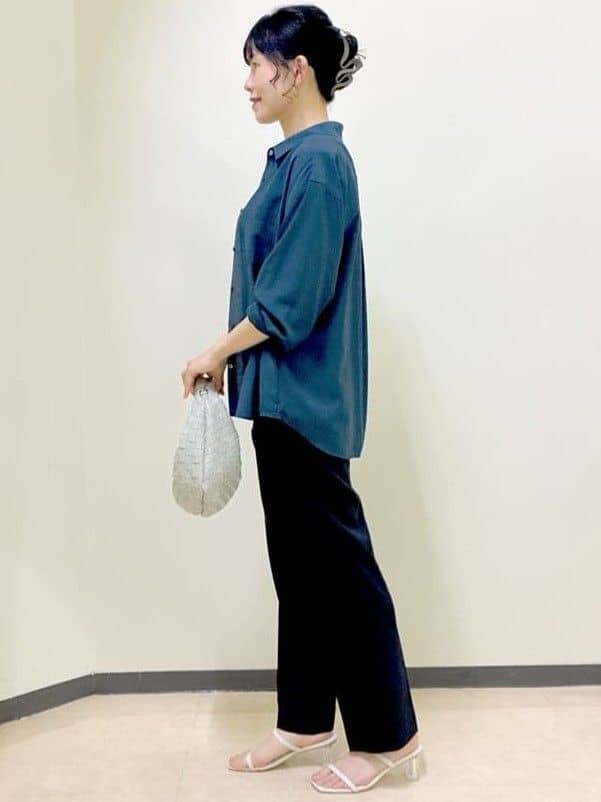  beni_gingerさんの「Reflect｜【マシンウォッシュ可】リネンライクフレアパンツ」を使ったコーディネート