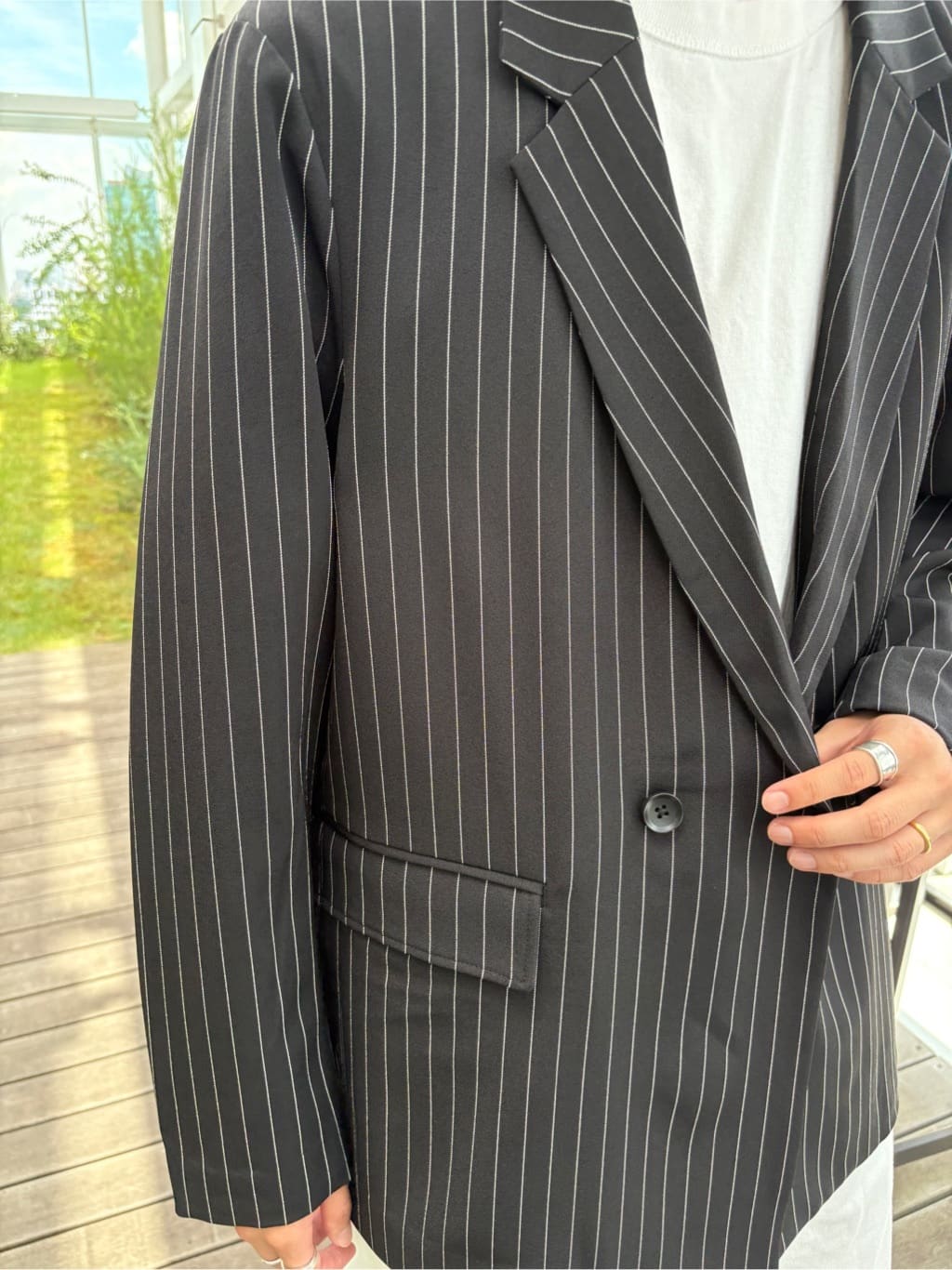 北浦歩大さんの「tk.TAKEO KIKUCHI｜バレルシルエットパンツ（デニム＆カラーパンツ）」を使ったコーディネート