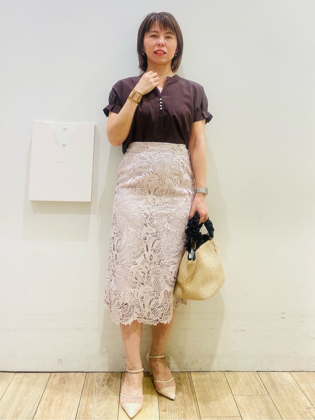 YUKOさんの「index｜《7色展開／XS-LLサイズ》タックスリーブスキッパーブラウス【洗濯機洗い可／吸水速乾／抗ピル／防シ」を使ったコーディネート