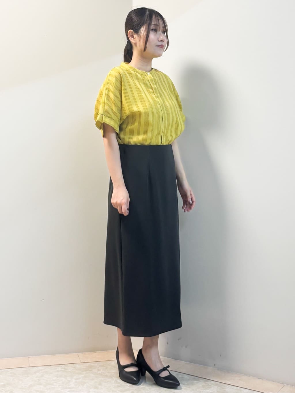Sawaさんの「Reflect｜【洗える】ドビーストライプブラウス」を使ったコーディネート