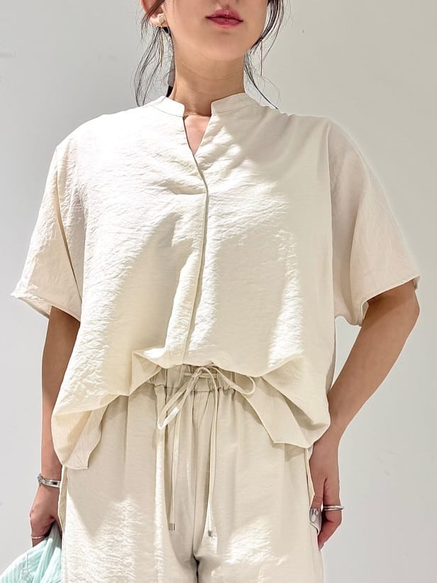 そんさんの「INDIVI｜【洗える／UVケア／SETUP可能】ドロストワイドパンツ」を使ったコーディネート