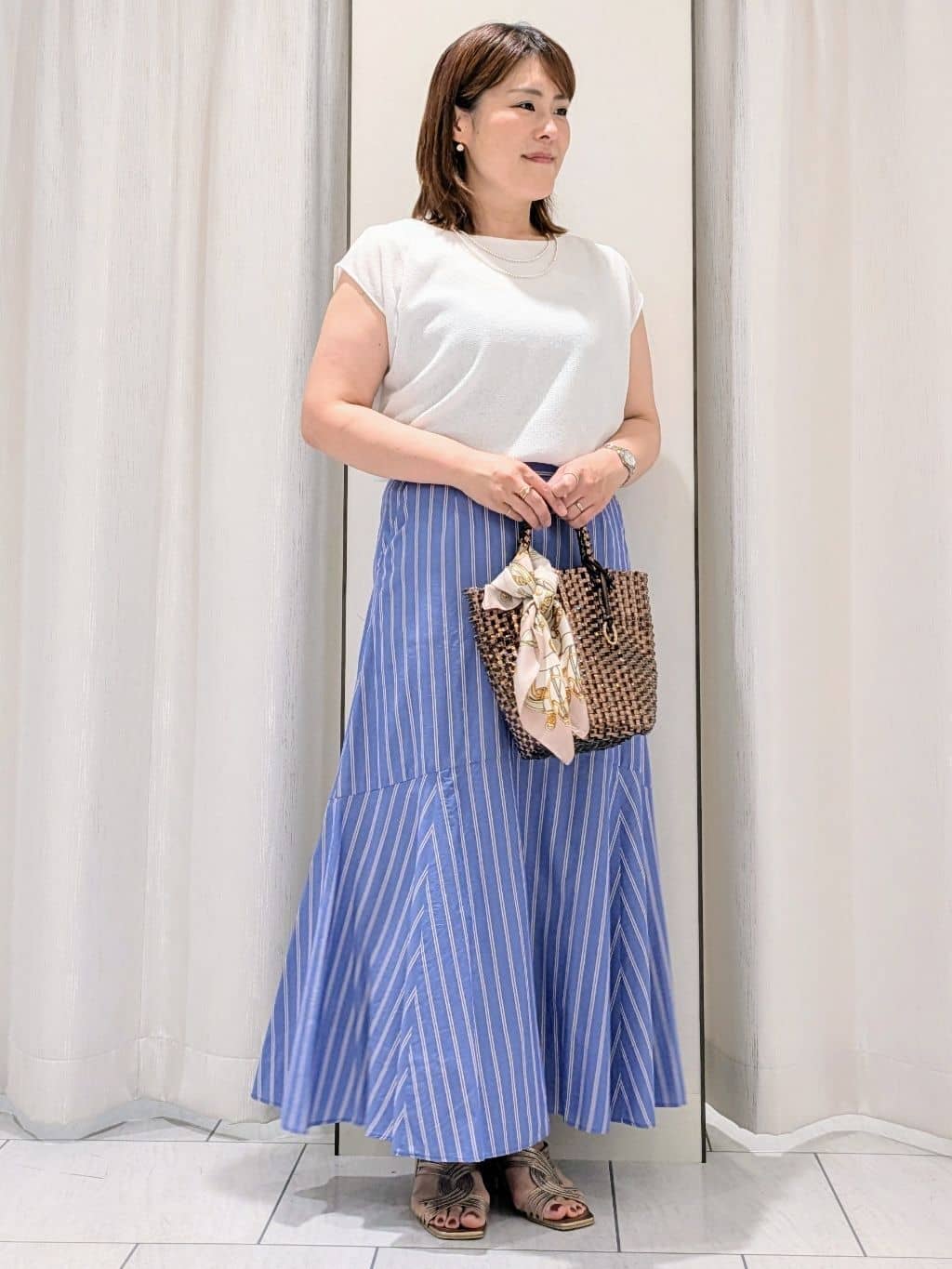 Onumaさんの「UNTITLED｜【ジャージ素材】インナードッキングシアーカットソー」を使ったコーディネート