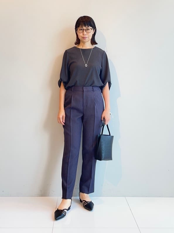 murayamaさんの「INDIVI｜【UVケア／吸汗速乾】凹凸素材ねじり袖トップス」を使ったコーディネート