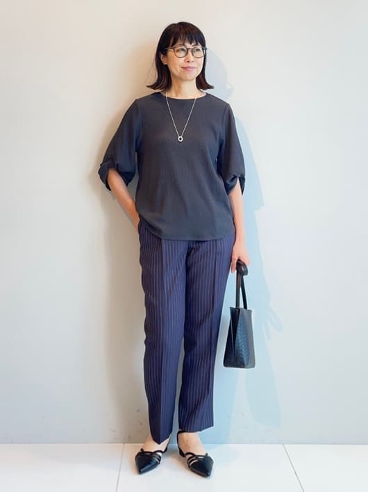 murayamaさんの「INDIVI｜【UVケア／吸汗速乾】凹凸素材ねじり袖トップス」を使ったコーディネート
