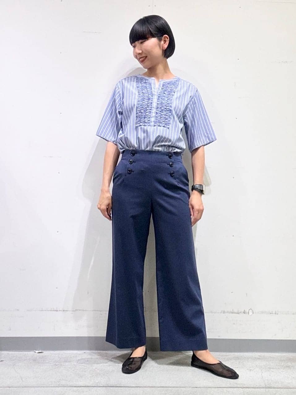 naoさんの「INDIVI｜【洗える】ビスチェレイヤード風トップス」を使ったコーディネート