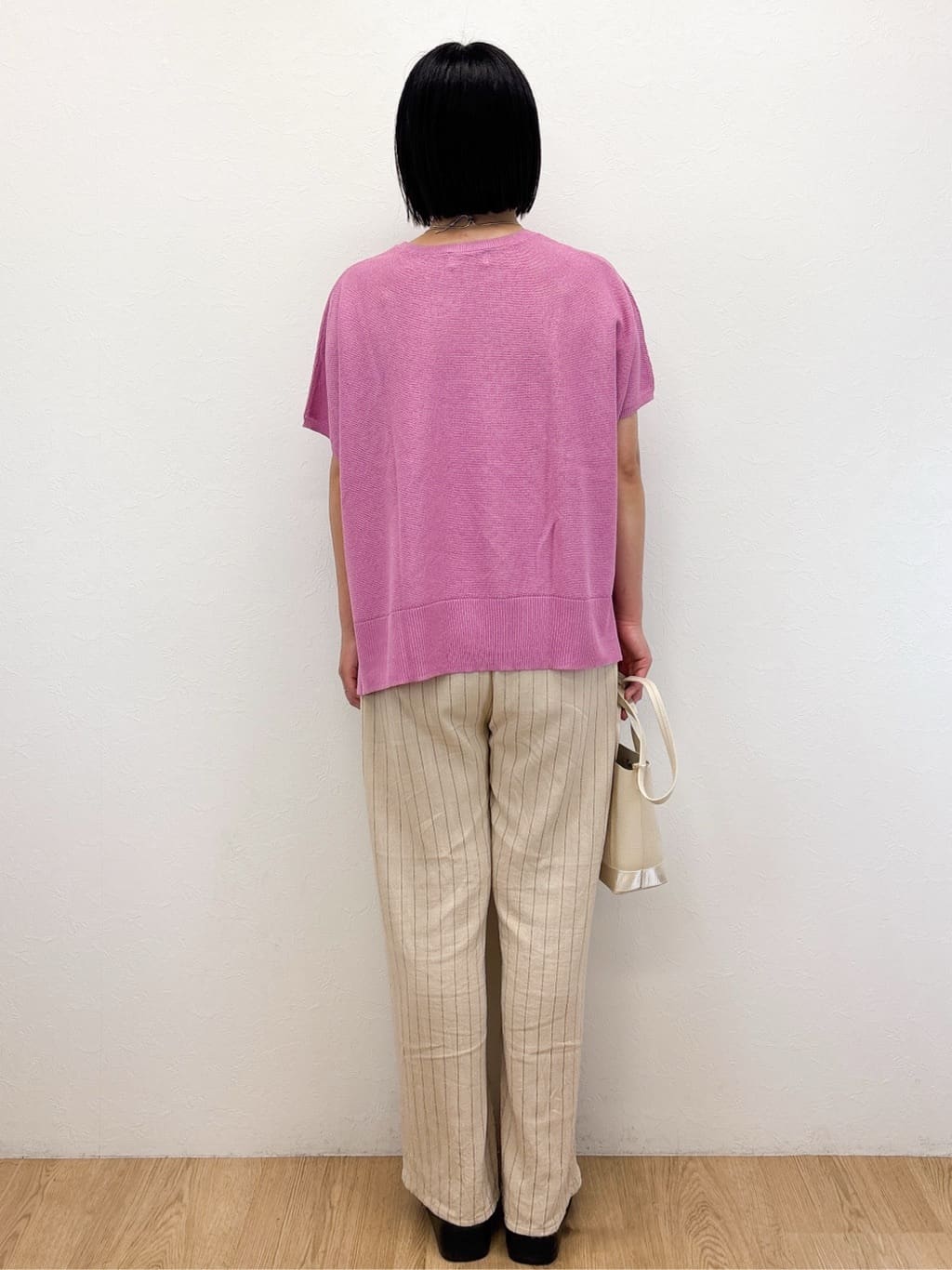 Takeさんの「OPAQUE.CLIP｜《5色展開／S-LLサイズ》リラクシーメッシュニット【洗濯機洗い可】」を使ったコーディネート