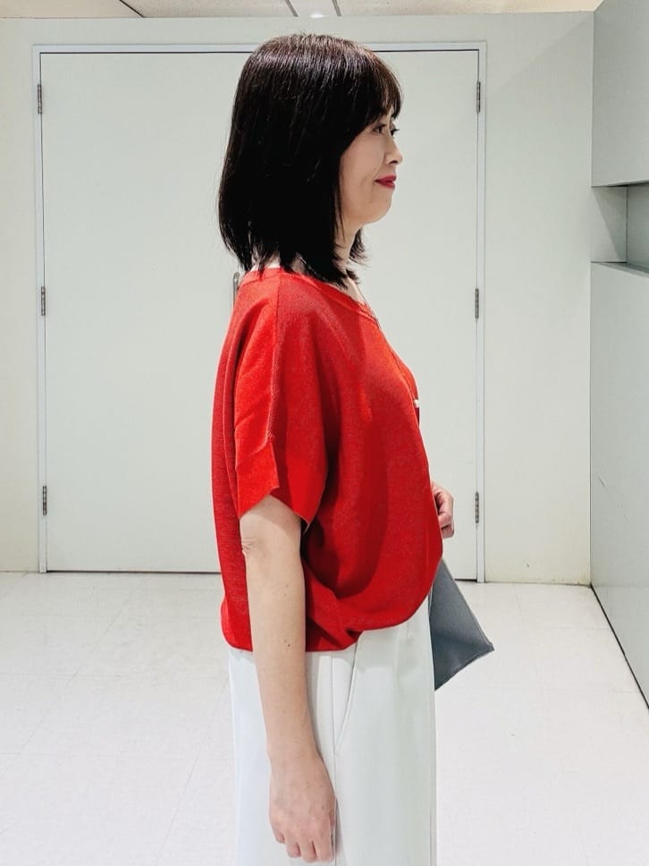 makiさんの「UNTITLED｜【手洗い可】マルチストライプニットバッグ」を使ったコーディネート