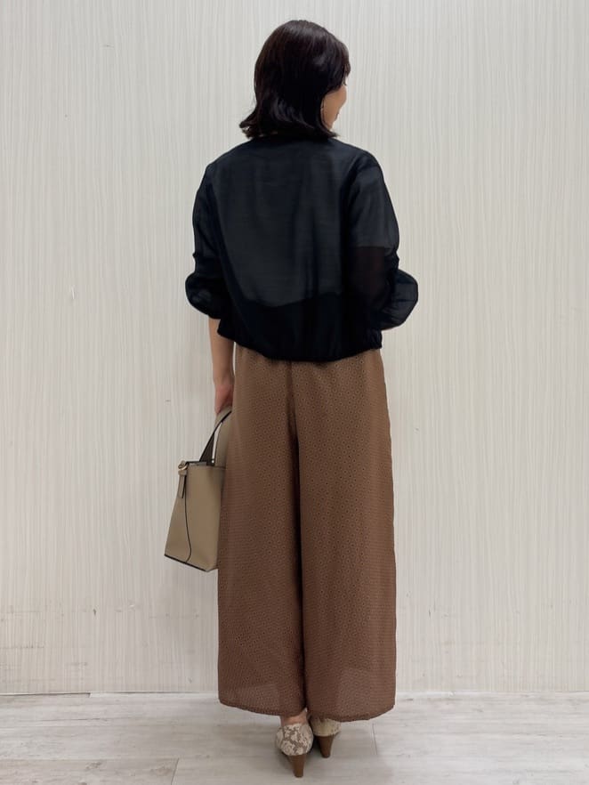 yuさんの「COUP DE CHANCE｜【手洗い可／日本製】小紋柄ワイドパンツ」を使ったコーディネート