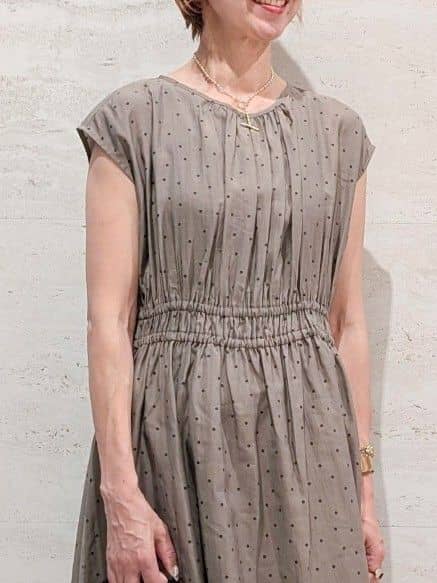 kemyさんの「OPAQUE.CLIP｜ドットプリントワンピース【洗濯機洗い可】」を使ったコーディネート