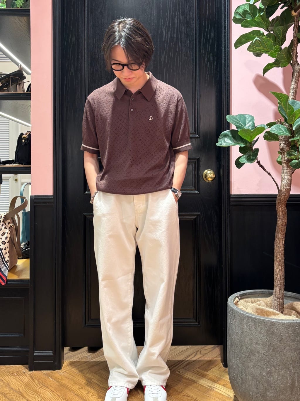 kaminaga さんの「DRESSTERIOR｜レースジャカード ニットポロ」を使ったコーディネート