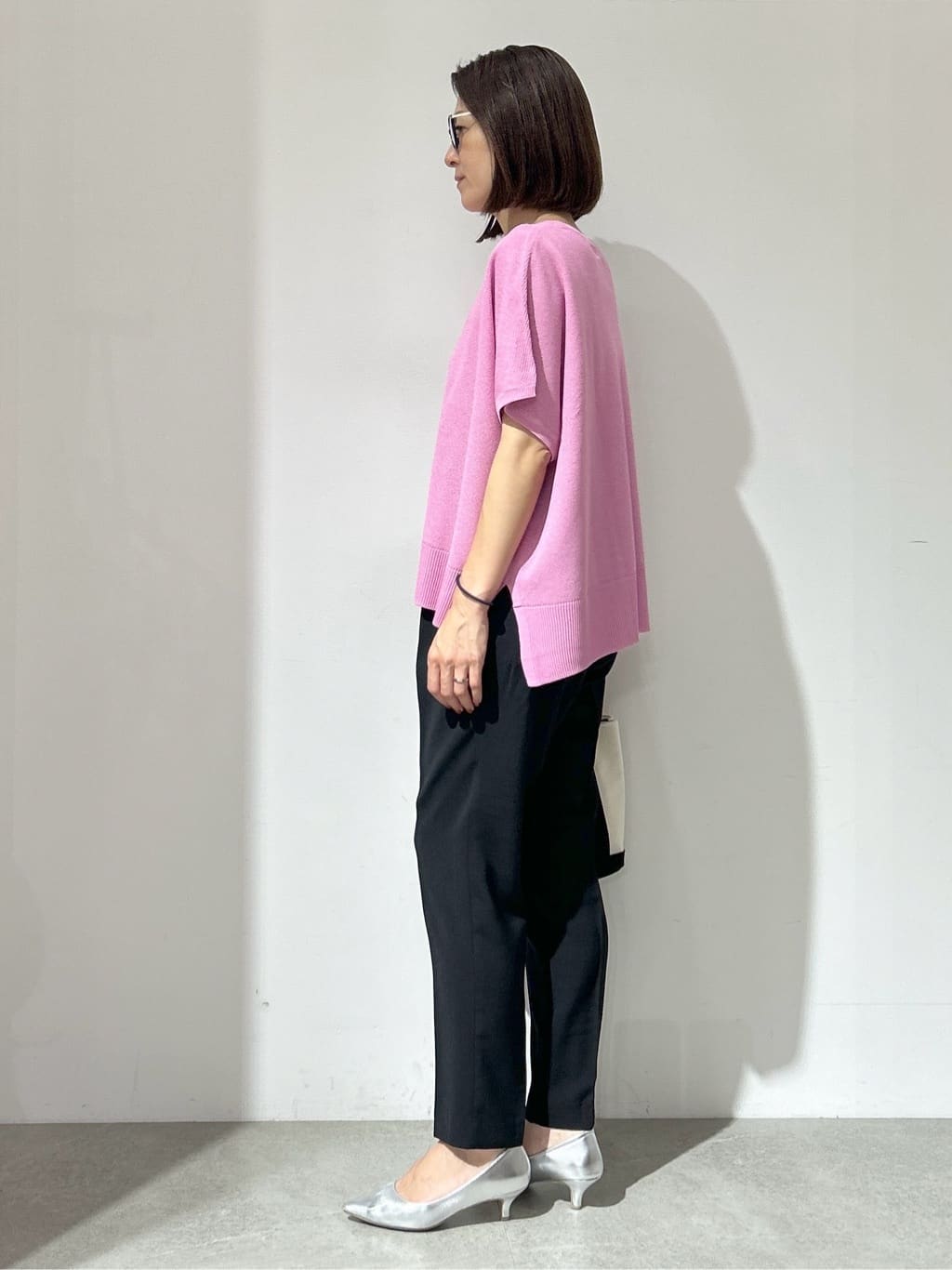 NAKAさんの「OPAQUE.CLIP｜《5色展開／S-LLサイズ》リラクシーメッシュニット【洗濯機洗い可】」を使ったコーディネート