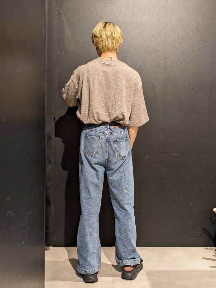 Astさんの「THE SHOP TK｜楊柳ボーダー半袖Tシャツ【洗濯機OK】」を使ったコーディネート